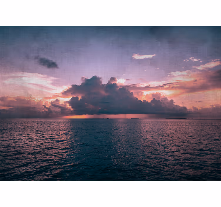 Tranquil ocean dusk landscape wall mural - TenStickers
