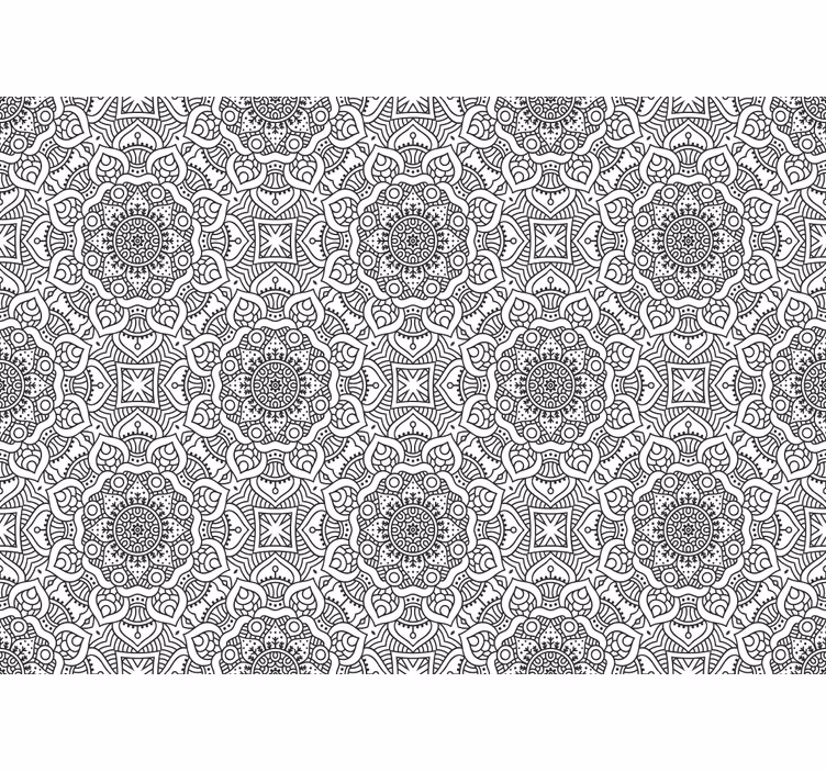 Mandala wall mural intricate geometric designs - TenStickers