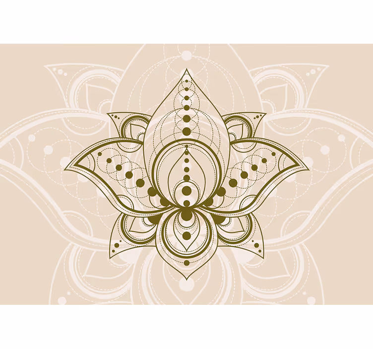 Mandala wall mural elegant lotus pattern - TenStickers