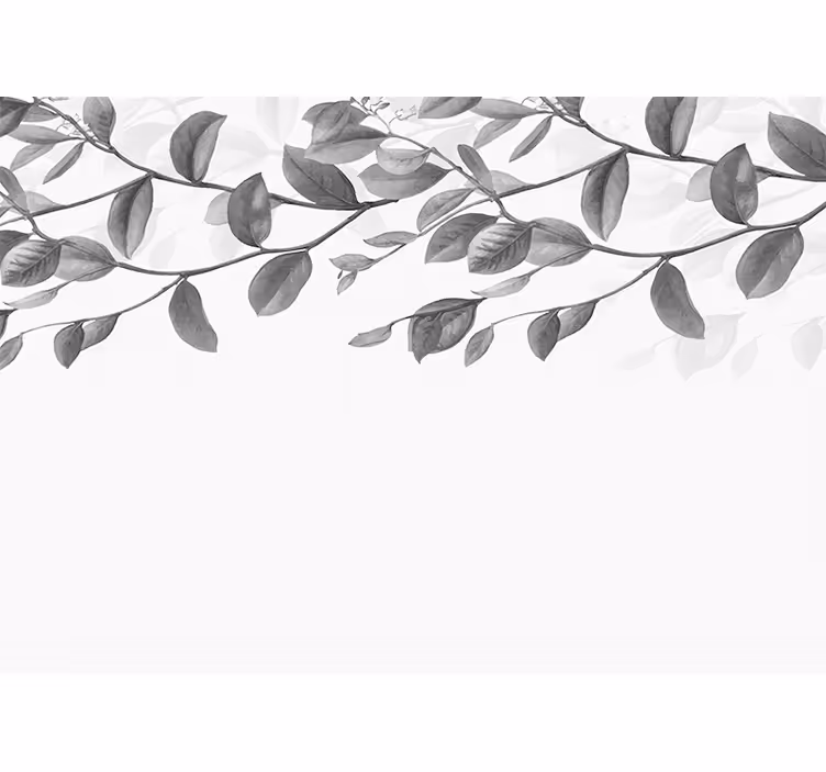 Tree mural with elegant leaf design - TenStickers