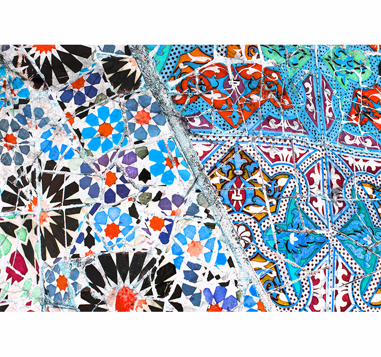 Textured wall mural intricate mosaic designs - TenStickers