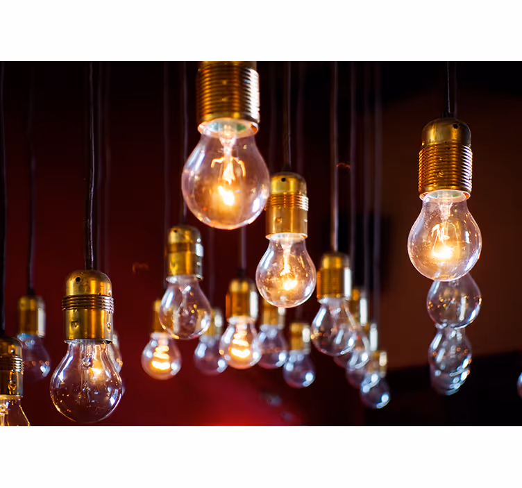 Vehicle wall mural edison bulb cluster - TenStickers