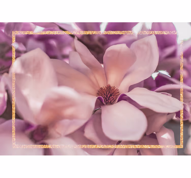 Flower wall mural magnolia blossom closeup - TenStickers