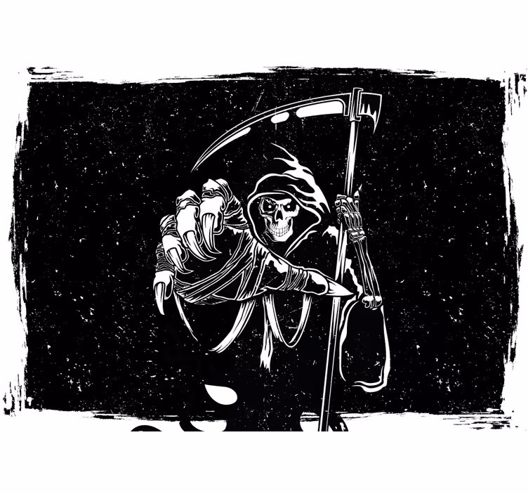 Halloween wall mural grim reaper artwork - TenStickers