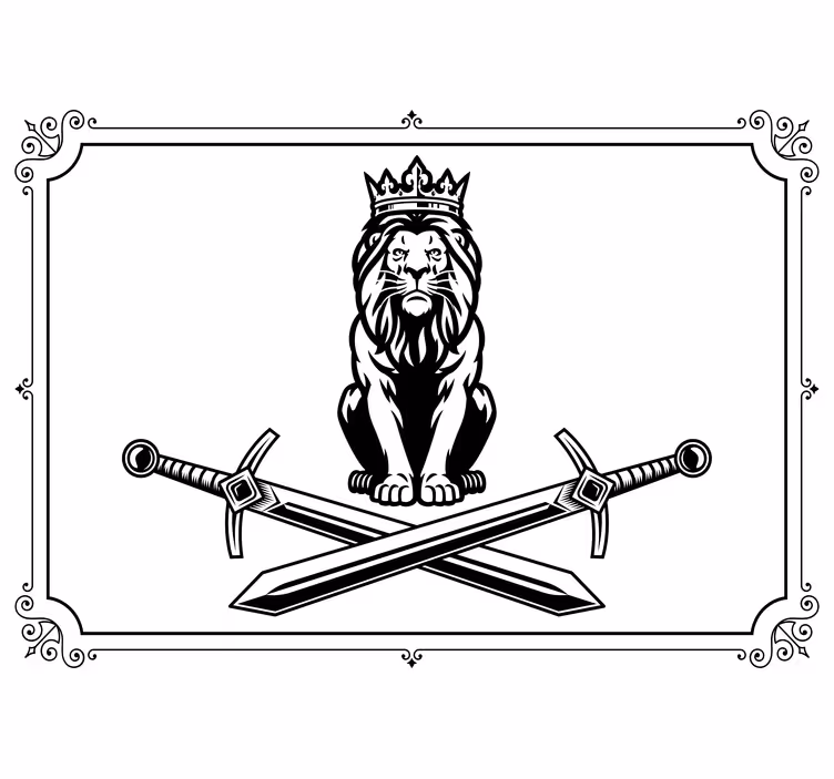 Lion wall mural majestic lion design - TenStickers