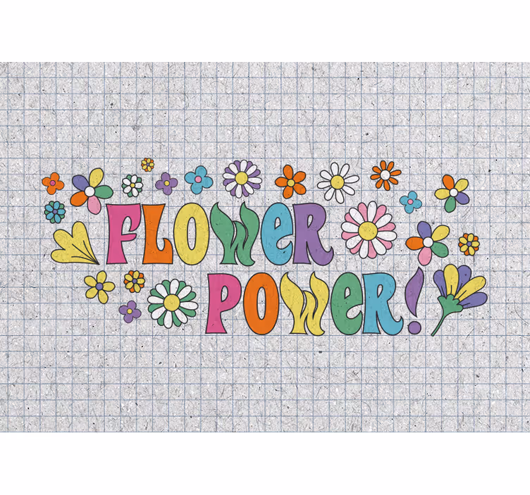 Flower wall mural in blooming power design - TenStickers