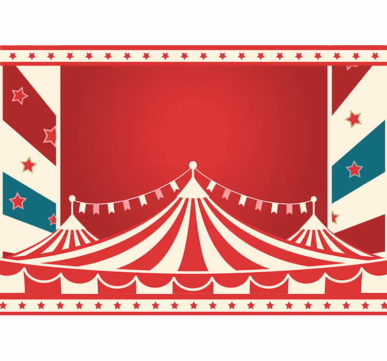 Fantasy circus banner red Kids wall Murals - TenStickers