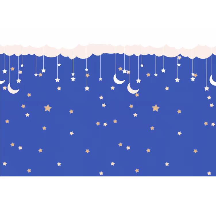 Kids wall mural night sky adventure - TenStickers