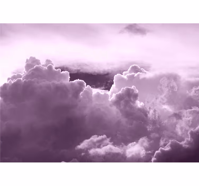 Sky wall mural purple cloud formation - TenStickers