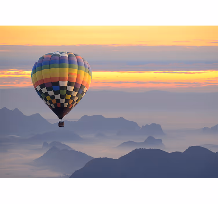 Vehicle wall mural aerial balloon adventure - TenStickers