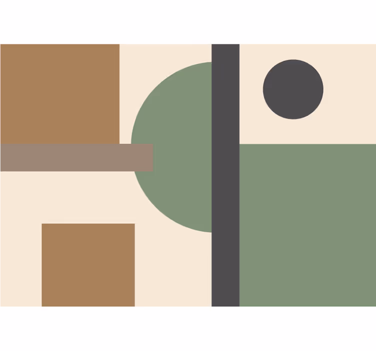 Natural colors geometric art Wall Murals - TenStickers