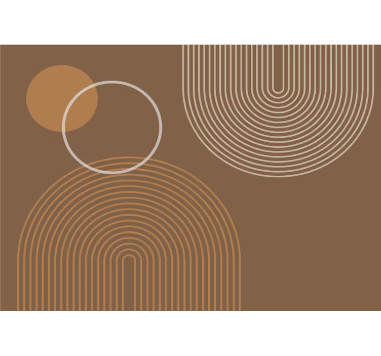 Abstract wall mural geometric circle designs - TenStickers