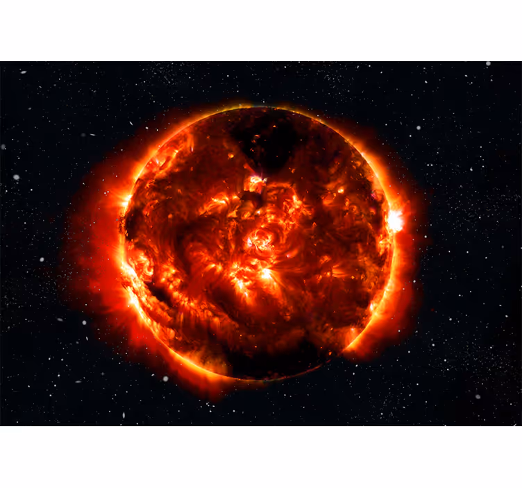 Space wall mural solar explosion design - TenStickers