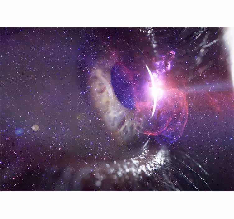 Space wall mural galactic eye view - TenStickers