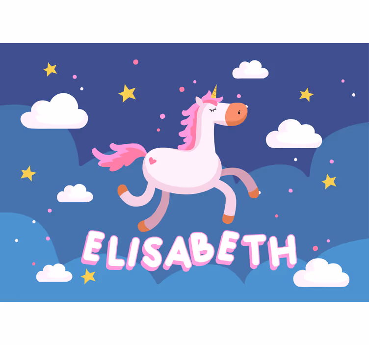 Animal wall mural whimsical unicorn dreamscape - TenStickers