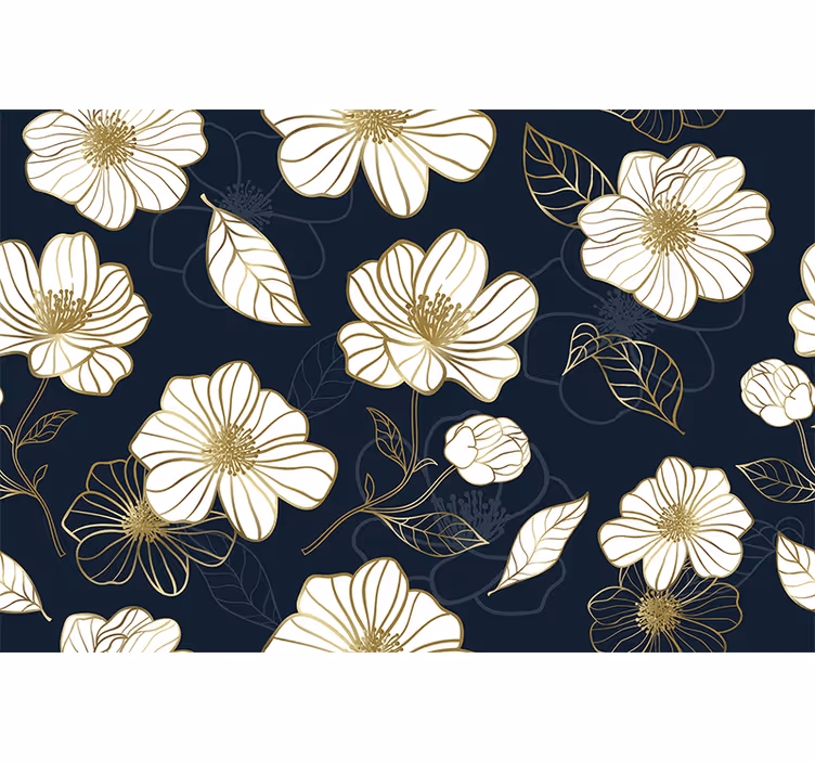 Flower wall mural graceful botanical arrangement - TenStickers