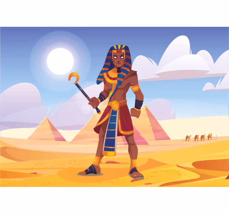 People wall mural ancient pharaoh design - TenStickers