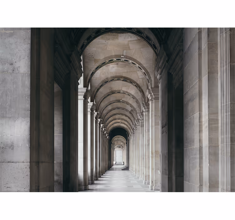 City wall mural architectural arches perspective - TenStickers