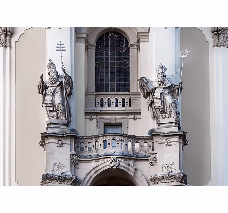 Classic art wall mural statues of kings - TenStickers