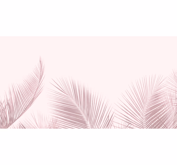 Tree mural palm leaf silhouettes - TenStickers