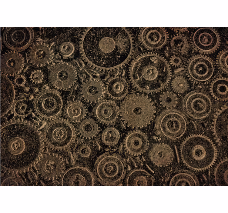 Gear patterns texture texture and pattern wall mural - TenStickers