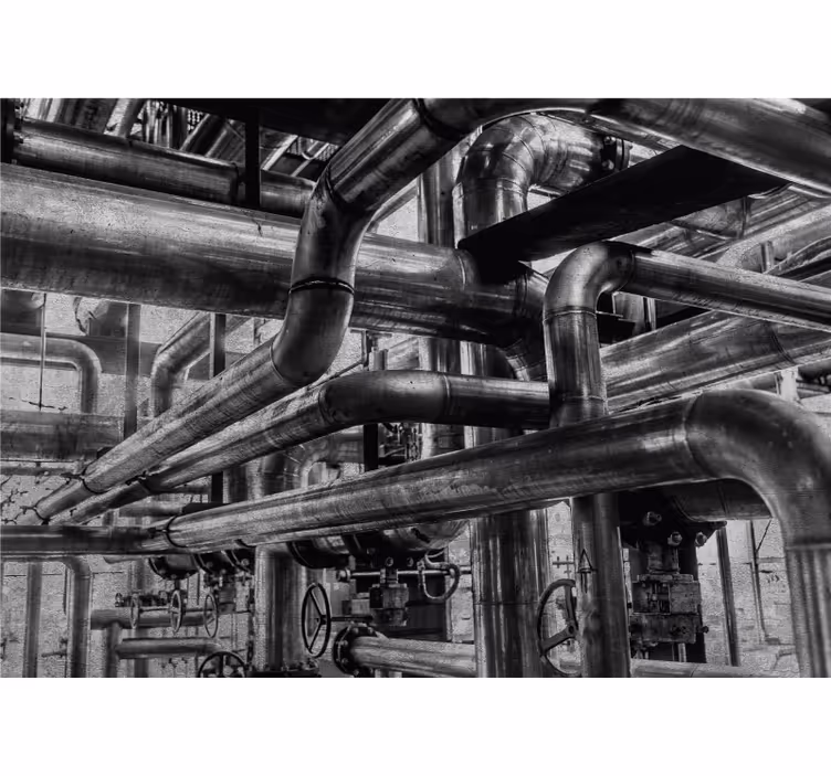 Texture and pattern wall mural industrial pipe design - TenStickers