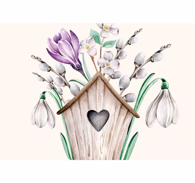 Flower wall mural cottage floral display - TenStickers