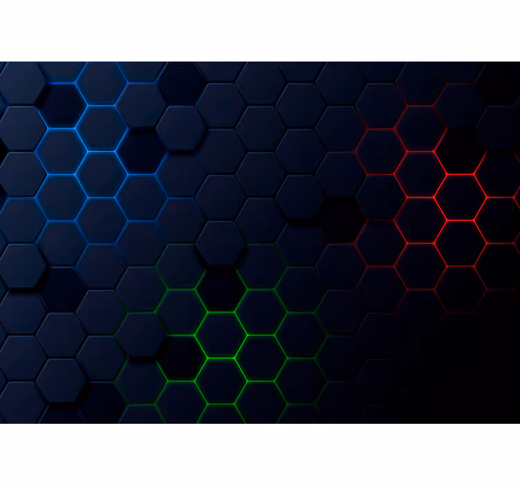 Texture and pattern wall mural hexagonal hues - TenStickers