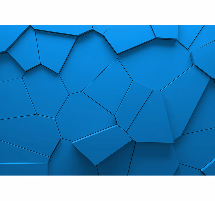 Texture and pattern wall mural geometric blue design - TenStickers