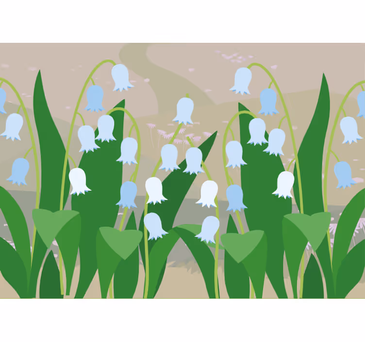 Delicate flower blooms flower wall mural - TenStickers