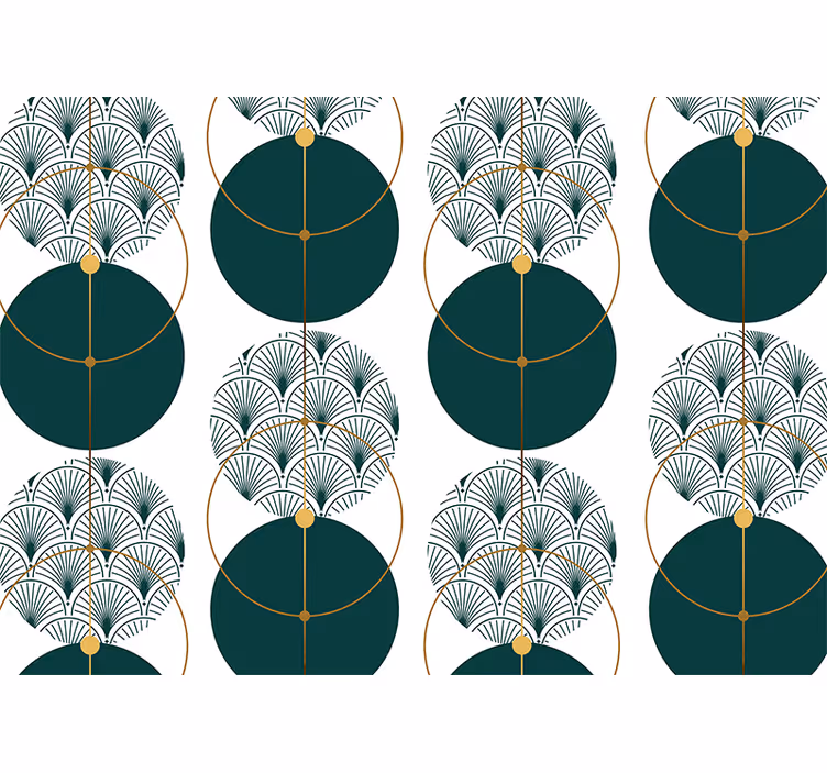 Texture and pattern wall mural geometric fan design - TenStickers