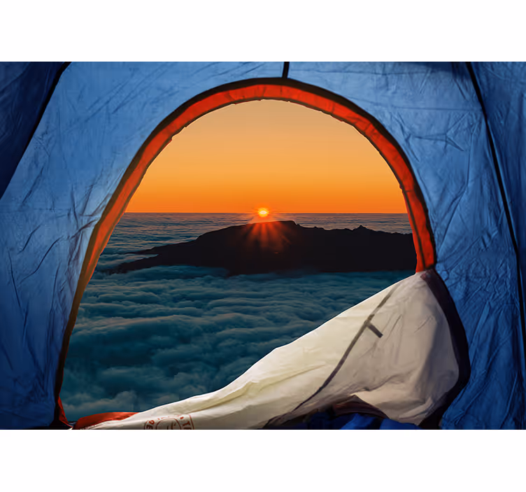 Landscape wall mural mountain dusk vista - TenStickers