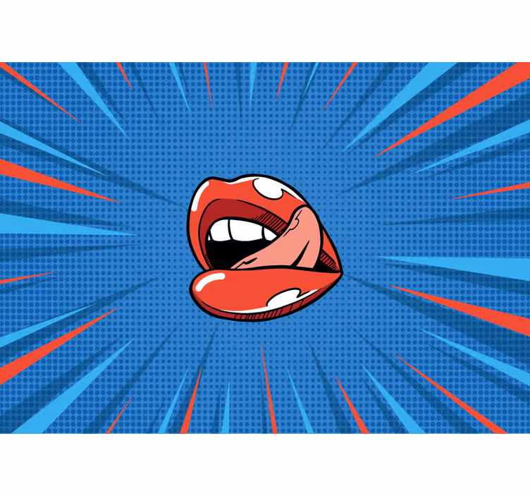 Urban wall mural lively mouth pop art - TenStickers
