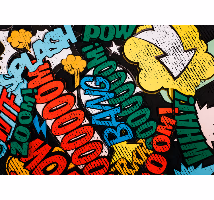 Urban wall mural comic book noises - TenStickers