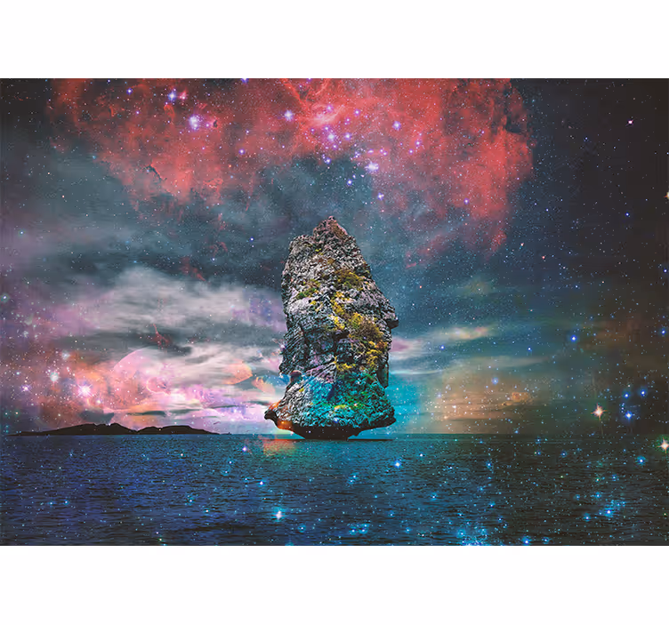 Space wall mural celestial rock formation - TenStickers