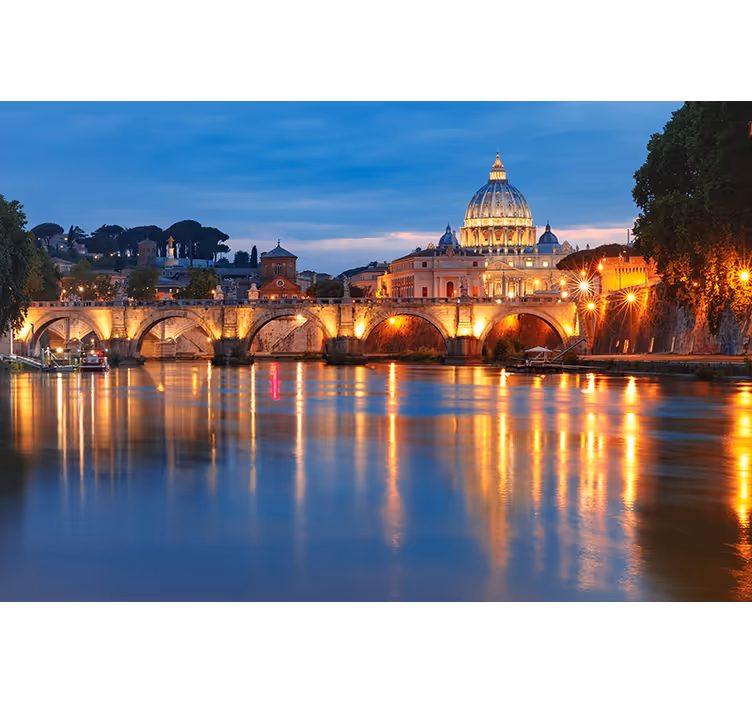 Madrid wall mural st. peter's basilica at twilight - TenStickers