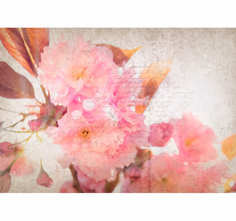 Flower wall mural cherry blossom art - TenStickers