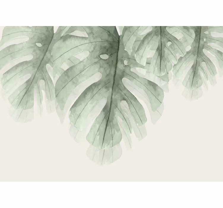Big tropical leave nature wall mural - TenStickers