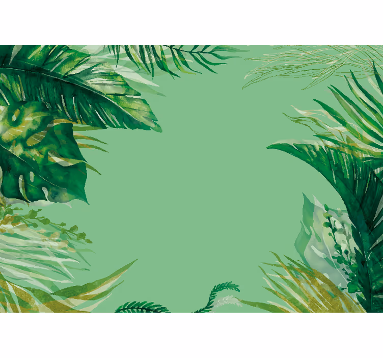 Nature wall mural tropical foliage design - TenStickers