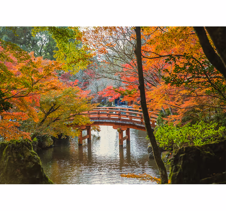 'Japanese Garden' Forest tree mural - TenStickers