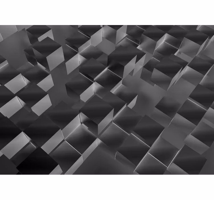 Texture and pattern wall mural three dimensional cubes - TenStickers