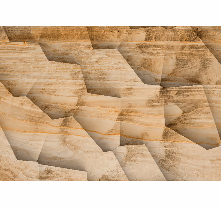 Textured wall mural geometric stone designs - TenStickers