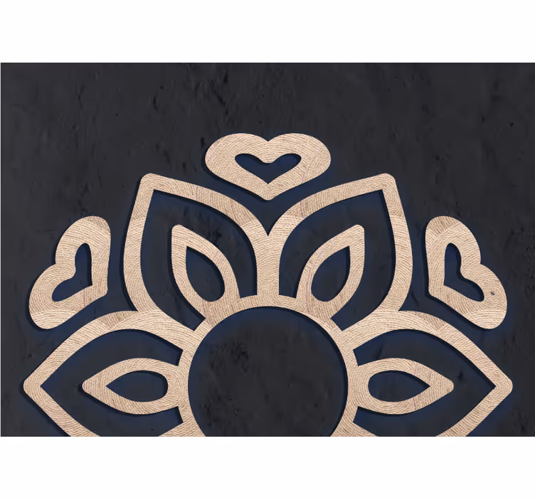Buddha wall mural heart lotus design - TenStickers