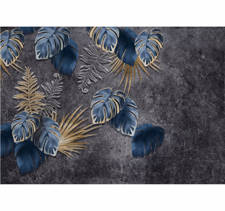 Nature wall mural with leafy details - TenStickers