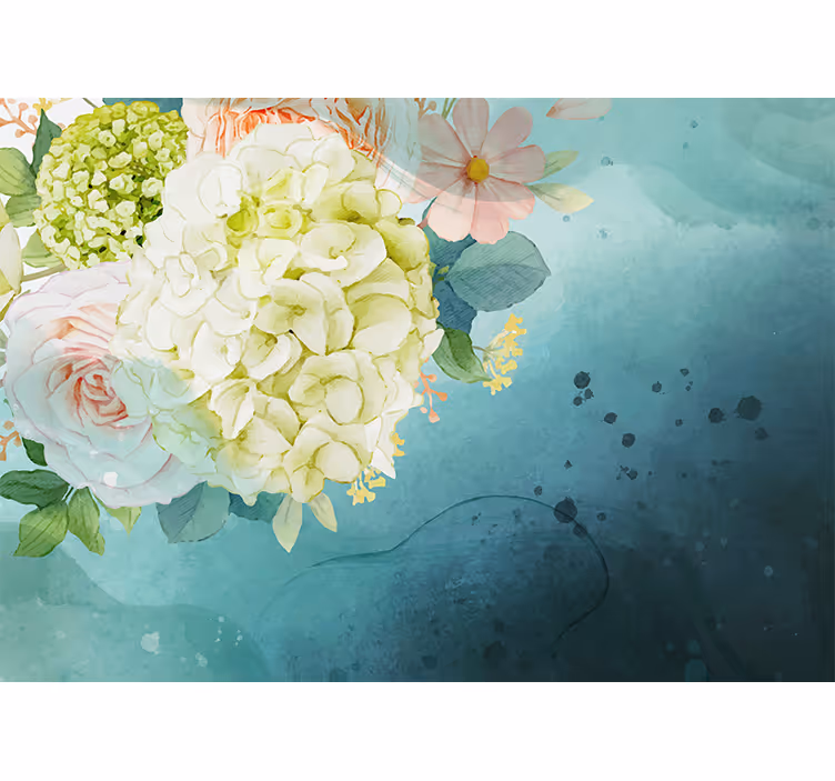 Flower wall mural flower bouquet arrangement - TenStickers