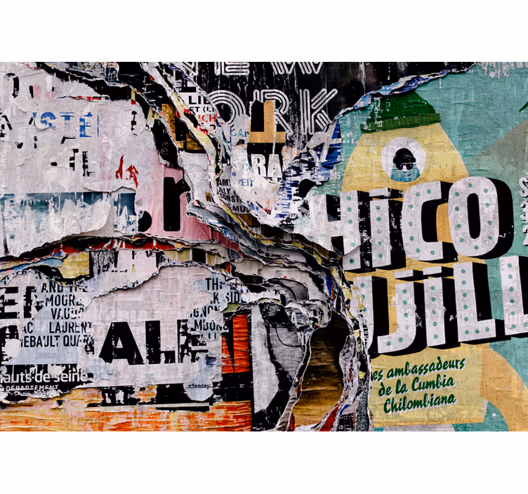 Urban wall mural urban street collage - TenStickers