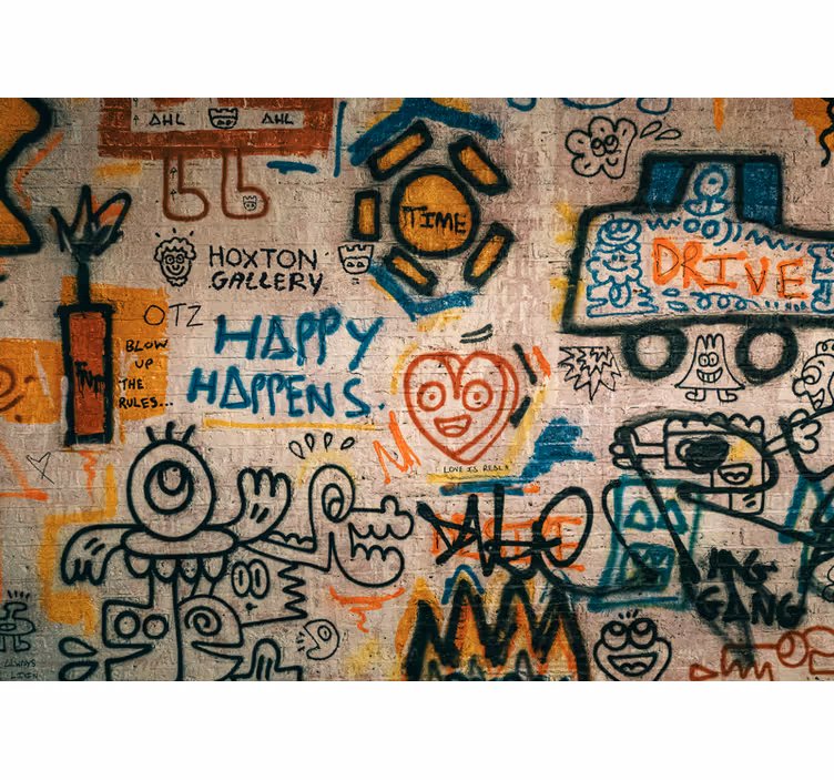 Mix of graffiti designs urban art wall mural - TenStickers