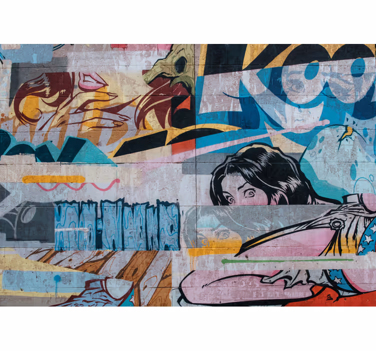 Urban wall mural metropolitan graffiti - TenStickers