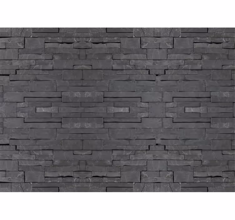 Black brick wallpaper mural - TenStickers