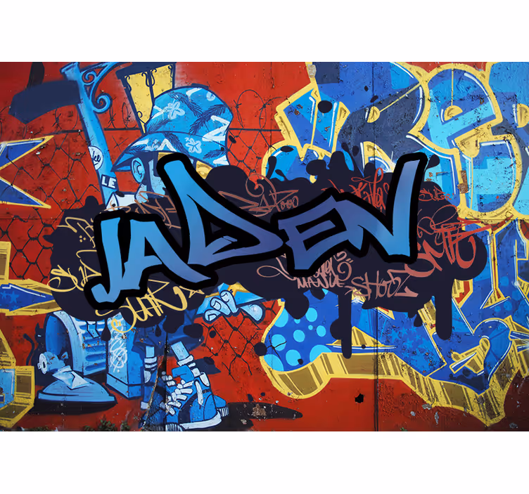 Customized name urban mural for wall - TenStickers